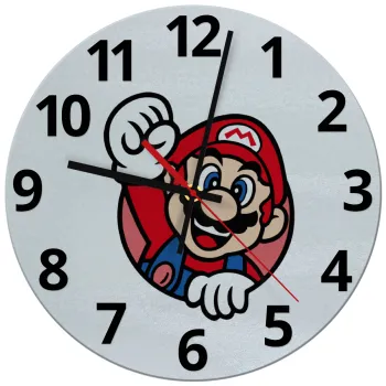 Super mario win, Ρολόι τοίχου γυάλινο (30cm)