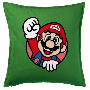Super mario win, Sofa cushion Green 50x50cm includes filling