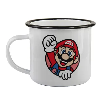 Super mario win, Κούπα εμαγιέ με μαύρο χείλος 360ml