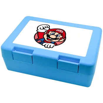 Super mario win, Παιδικό δοχείο κολατσιού ΓΑΛΑΖΙΟ 185x128x65mm (BPA free πλαστικό)
