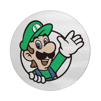 Super mario Luigi win, Επιφάνεια κοπής γυάλινη στρογγυλή (30cm)
