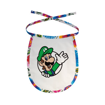 Super mario Luigi win, Σαλιάρα μωρού αλέκιαστη με κορδόνι Χρωματιστή