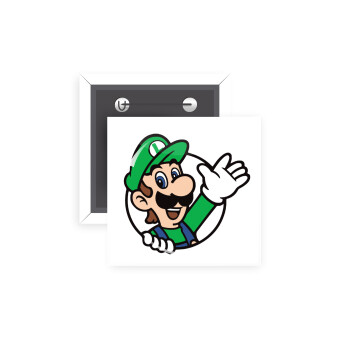 Super mario Luigi win, Κονκάρδα παραμάνα τετράγωνη 5x5cm