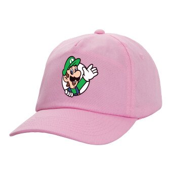 Super mario Luigi win, Καπέλο Ενηλίκων Baseball, 100% Βαμβακερό,  ΡΟΖ (ΒΑΜΒΑΚΕΡΟ, ΕΝΗΛΙΚΩΝ, UNISEX, ONE SIZE)