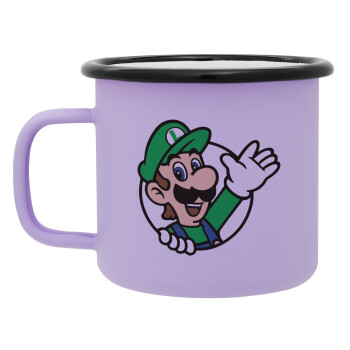 Super mario Luigi win, Κούπα Μεταλλική εμαγιέ ΜΑΤ Light Pastel Purple 360ml