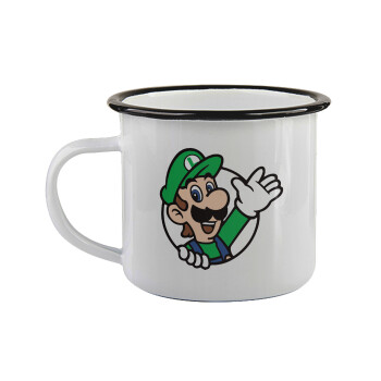 Super mario Luigi win, Κούπα εμαγιέ με μαύρο χείλος 360ml