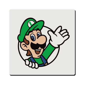 Super mario Luigi win, Τετράγωνο μαγνητάκι ξύλινο 6x6cm