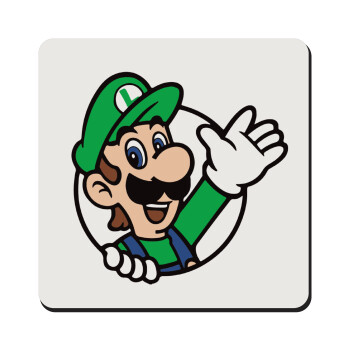 Super mario Luigi win, Τετράγωνο μαγνητάκι ξύλινο 9x9cm