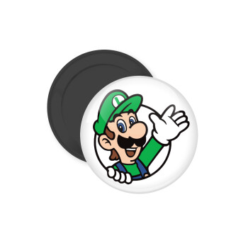 Super mario Luigi win, Μαγνητάκι ψυγείου στρογγυλό διάστασης 5cm