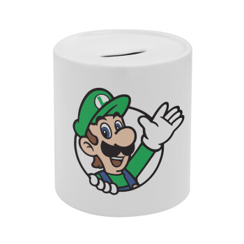 Super mario Luigi win, Κουμπαράς πορσελάνης με τάπα