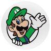 Super mario Luigi win, Mousepad Στρογγυλό 20cm