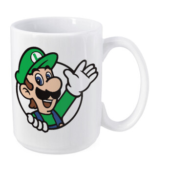 Super mario Luigi win, Κούπα Mega, κεραμική, 450ml