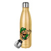 Glitter gold stainless steel thermos bottle, double-walled, 500ml