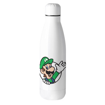 Super mario Luigi win, Μεταλλικό παγούρι θερμός (Stainless steel), 500ml