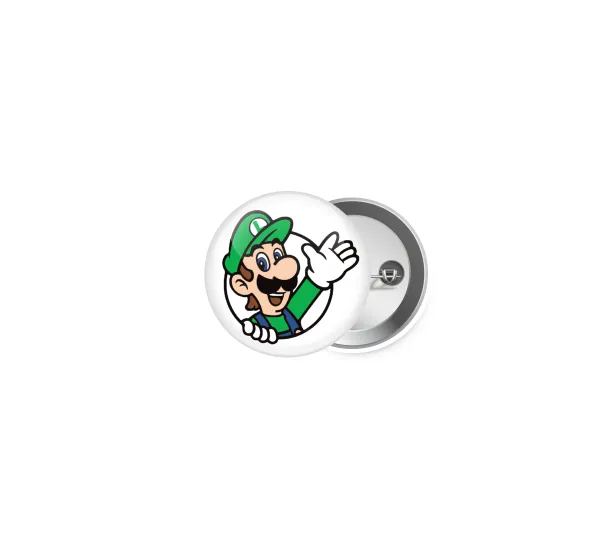 Super mario Luigi win — Pin badge, 2.5cm