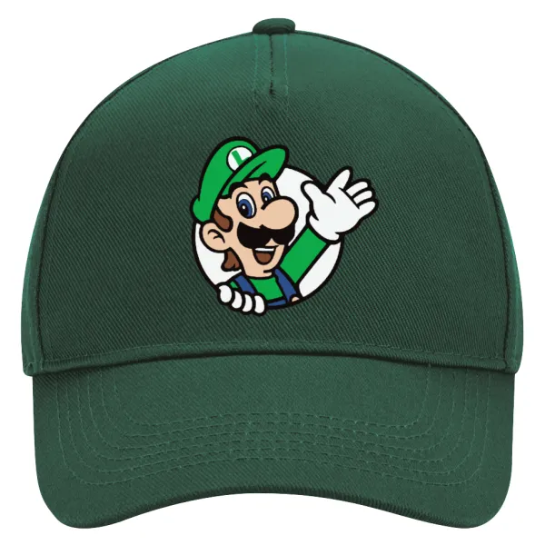 Super mario Luigi win — Καπέλο Ενηλίκων Ultimate ΠΡΑΣΙΝΟ, (100% ΒΑΜΒΑΚΕΡΟ DRILL, ΕΝΗΛΙΚΩΝ, UNISEX, ONE SIZE)