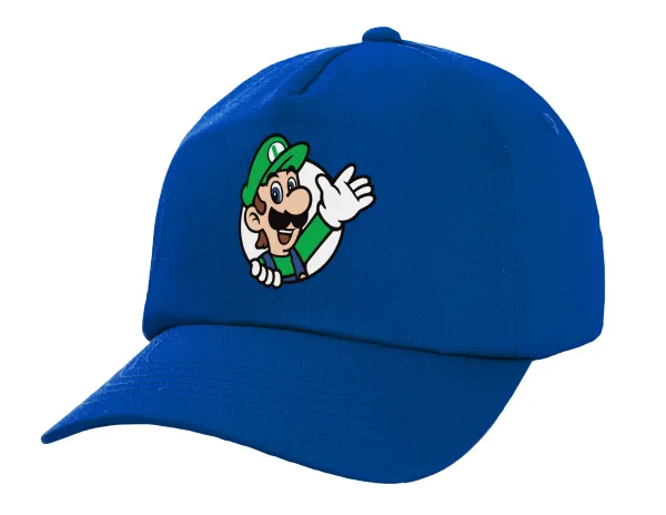 Super mario Luigi win — Twill Children's Cap, ROYAL BLUE (100% COTTON, CHILDREN, UNISEX)