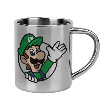 Super mario Luigi win, Mug Stainless steel double wall 300ml