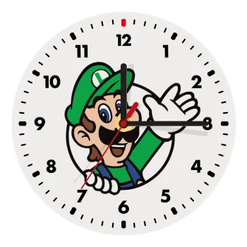 Super mario Luigi win, Ρολόι τοίχου ξύλινο (20cm)