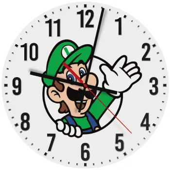 Super mario Luigi win, Ρολόι τοίχου ξύλινο (30cm)