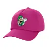 Children's Baseball Cap, 100% Cotton Twill, Fuchsia (COTTON, CHILDREN'S, UNISEX, ONE SIZE)
