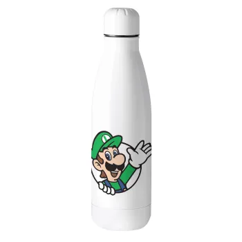 Super mario Luigi win, Μεταλλικό παγούρι θερμός (Stainless steel), 500ml