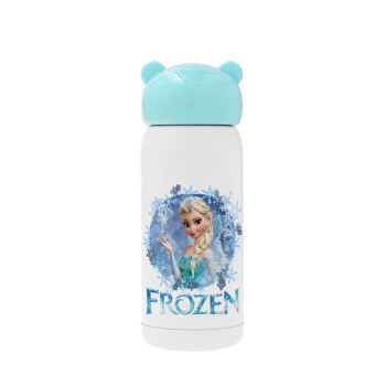 Frozen Elsa, Γαλάζιο ανοξείδωτο παγούρι θερμό (Stainless steel), 320ml