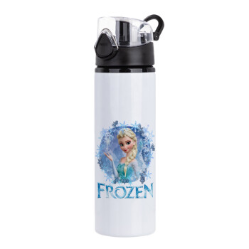 Frozen Elsa, Μεταλλικό παγούρι νερού με καπάκι ασφαλείας, αλουμινίου 750ml