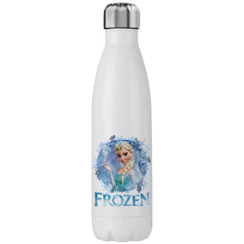 Frozen Elsa, Μεταλλικό παγούρι θερμός (Stainless steel), διπλού τοιχώματος, 750ml