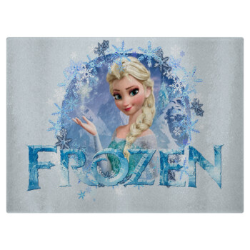 Frozen Elsa, Επιφάνεια κοπής γυάλινη (38x28cm)