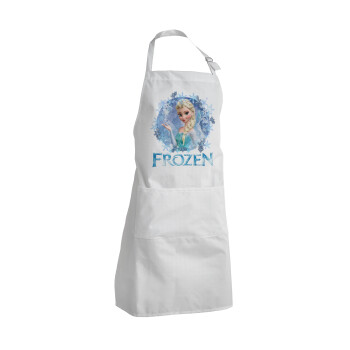 Frozen Elsa, Adult Chef Apron (with sliders and 2 pockets)