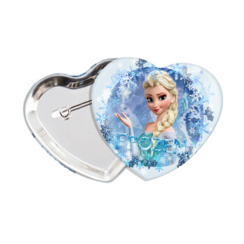 Frozen Elsa, Κονκάρδα παραμάνα καρδιά (57x52mm)