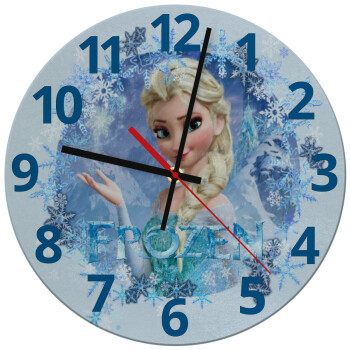 Frozen Elsa, Ρολόι τοίχου γυάλινο (30cm)