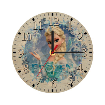 Frozen Elsa, Ρολόι τοίχου ξύλινο plywood (20cm)