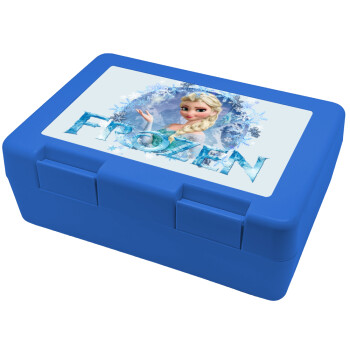 Frozen Elsa, Παιδικό δοχείο κολατσιού ΜΠΛΕ 185x128x65mm (BPA free πλαστικό)