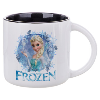 Frozen Elsa, Κούπα κεραμική 400ml Λευκή/Μαύρη