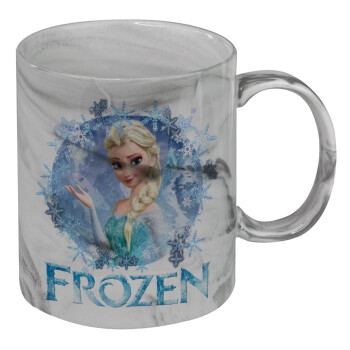Frozen Elsa, Mug ceramic marble style, 330ml