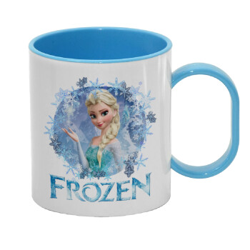 Frozen Elsa, Κούπα (πλαστική) (BPA-FREE) Polymer Μπλε για παιδιά, 330ml