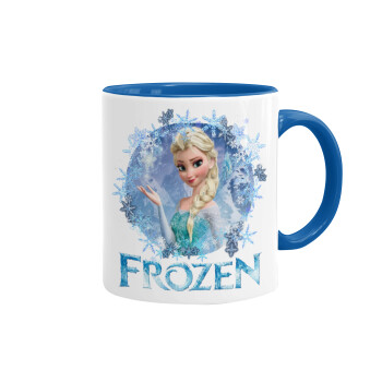 Frozen Elsa, Mug colored blue, ceramic, 330ml