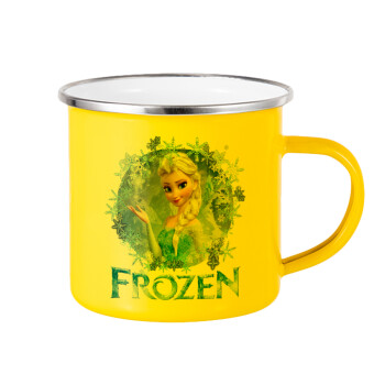 Frozen Elsa, Κούπα Μεταλλική εμαγιέ Κίτρινη 360ml