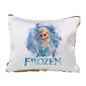 Frozen Elsa, Τσαντάκι νεσεσέρ με πούλιες (Sequin) Χρυσό