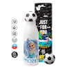 Soccer Metal mug thermos, double wall, 550ml