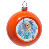 Orange Christmas tree ornament bauble 8cm