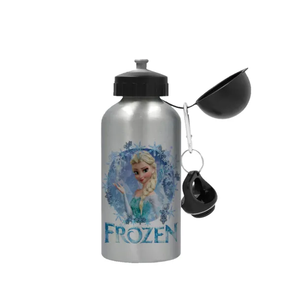 Frozen Elsa — Μεταλλικό παγούρι νερού, Ασημένιο, αλουμινίου 500ml