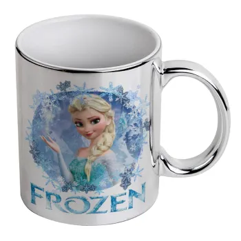 Frozen Elsa, Mug ceramic, silver mirror, 330ml