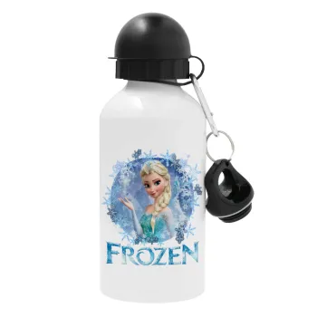 Frozen Elsa, Μεταλλικό παγούρι νερού, Λευκό, αλουμινίου 500ml