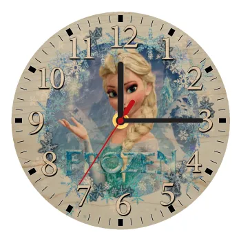 Frozen Elsa, Ρολόι τοίχου ξύλινο plywood (20cm)