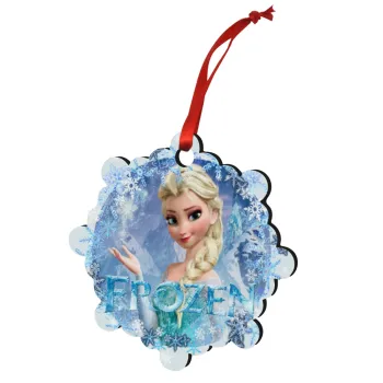 Frozen Elsa, Στολίδι Χριστουγεννιάτικο στολίδι snowflake ξύλινο 7.5cm