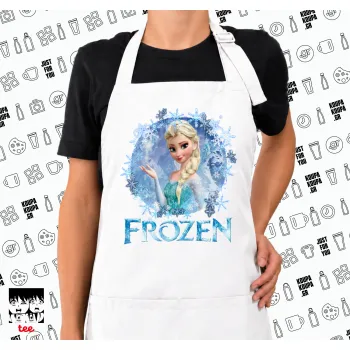 Frozen Elsa, Ποδιά μακριά Σεφ ολόσωμη με τσέπες white (ΕΝΗΛΙΚΩΝ)