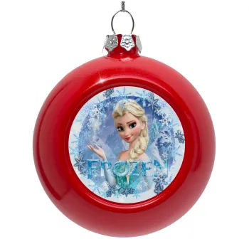 Frozen Elsa, Red Christmas tree ornament bauble 8cm